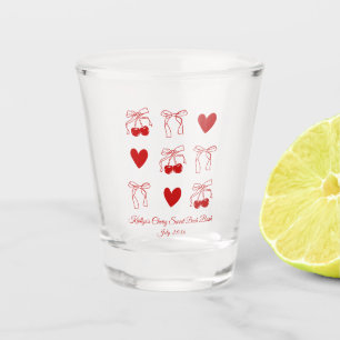 Persoonlijk gegraveerd kers bachelorette-partij sh shot glas