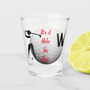 Persoonlijk gegraveerd leuk golfbal thema shotglas shot glas