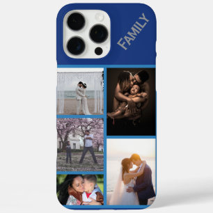 Persoonlijk gegraveerde foto's navyblauw telefoonh iPhone 16 pro max hoesje