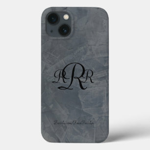 Persoonlijk Gegraveerde Leisteen Grijs Pleisterpat iPhone 13 Hoesje