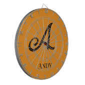 Persoonlijk Geïnitialiseerd Elegant Monogram Dartbord (Voorkant Links)