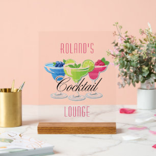 Persoonlijk gekleurd cocktail acryl bord