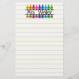 Persoonlijk gekleurde potlood gelinieerd schrijfbl briefpapier