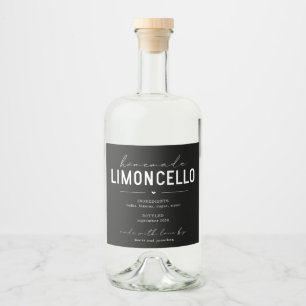 Persoonlijk gelimiteerd limoncello fleslabel voor likeurfles etiket
