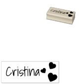 Persoonlijk geluid 3 Symbool Aangepaste naam tekst Rubberstempel (Gestempeld)