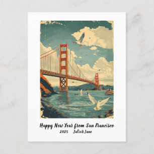 Persoonlijk Gelukkig Nieuwjaar San Francisco Feestdagenkaart