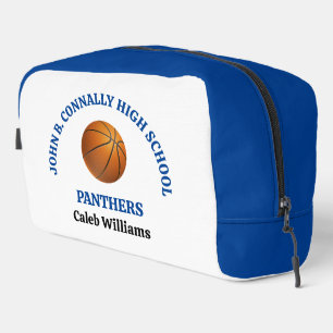 Persoonlijk gemaakt basketbalspeler op de middelba toilettasje