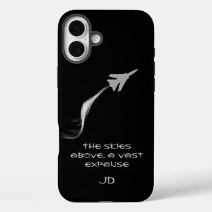 Persoonlijk gemaakt,Poëzie, Vliegend, Vliegtuig me iPhone 16 Plus Hoesje