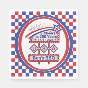 Persoonlijk gemaakte USA 250–Patriottische Retro M Servet