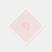 Persoonlijk gemerkte roze houndstooth ruit servet (Hoek)