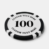 Persoonlijk genummerd 100 poker chips (Enkel)