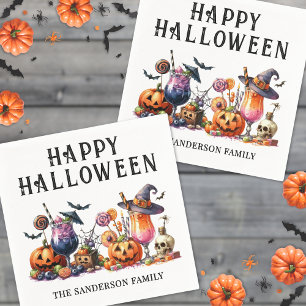Persoonlijk georganiseerd Halloweenfeest Servet