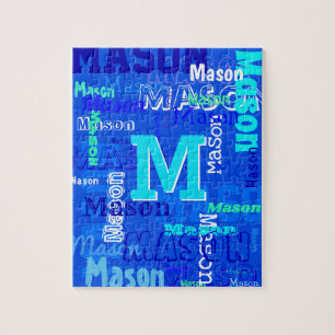 Persoonlijk gepersonaliseerd en gemonogd legpuzzel