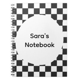Persoonlijk geruite spiraalnotitieboek  notitieboek