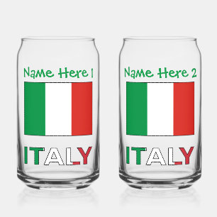 Persoonlijk Geschenk Italiaanse Vlag Republiekdag Blikvorm Glas
