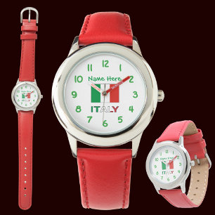 Persoonlijk Geschenk Italiaanse Vlag Republiekdag Horloge