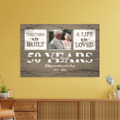 Persoonlijk geschenk voor 50-jarig jubileum voor o canvas afdruk (Insitu (Woonkamer))