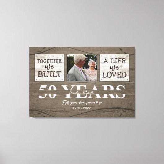Persoonlijk geschenk voor 50-jarig jubileum voor o canvas afdruk (Voorkant)