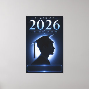 Persoonlijk geschenk voor afgestudeerden 2026 als  canvas afdruk