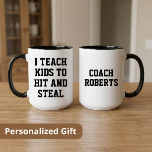 Persoonlijk geschenk voor honkbalcoach, Softball M Mok