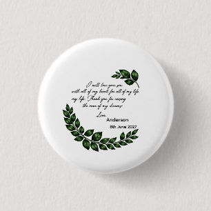 Persoonlijk geschenk voor moeder van de bruidegom ronde button 3,2 cm