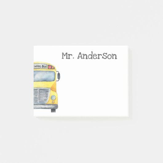 Persoonlijk geschenk voor schoolbuschauffeur post-it® notes (Voorkant)