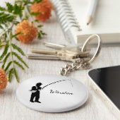 Persoonlijk Gevist Sleutelhanger (Zijkant)