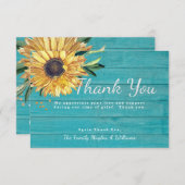 Persoonlijk gevoel voor aangepaste rustige zonnebl bedankkaart (Voorkant / Achterkant)
