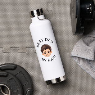 Persoonlijk gezicht Beste papa van Par Nieuwe papa Waterfles
