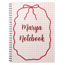 Persoonlijk Gingham Spiraal Notitieboek | Aangepas