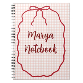 Persoonlijk Gingham Spiraal Notitieboek | Aangepas