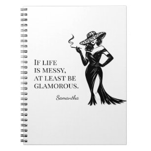 Persoonlijk glamour stijl citaat ontwerp notitieboek