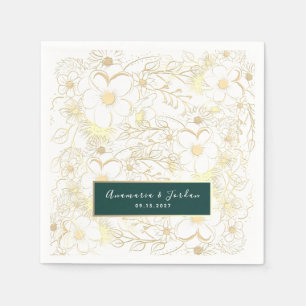 Persoonlijk Gold Wedding Napkins Servet