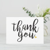 Persoonlijk Golden Heart Bedankt (Staand voorkant)