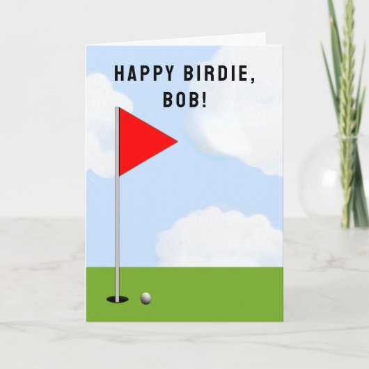 Persoonlijk Golf Birthday Kaart (Voorkant)