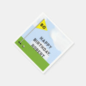 Persoonlijk Golf Birthday Servet (Hoek)