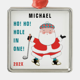 Persoonlijk golf cadeau metalen ornament