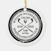 Persoonlijk Golf Hole in One Foto Aandenken Keramisch Ornament (Voorkant)