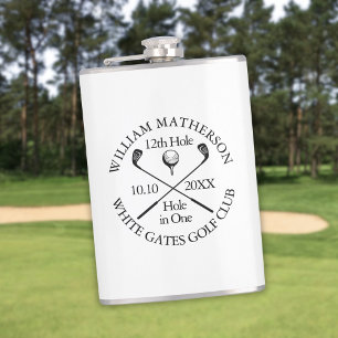 Persoonlijk Golf Hole in One Modern Klassieker Heupfles