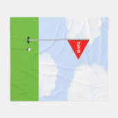 Persoonlijk golfcadeau fleece deken (Voorkant (Horizontaal))