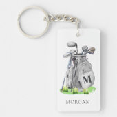 Persoonlijk golfermonogram sleutelhanger (Voorkant)