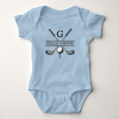 Persoonlijk golfmonogramontwerp romper (Voorkant)