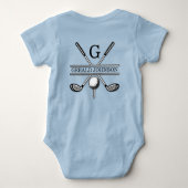 Persoonlijk golfmonogramontwerp romper (Achterkant)
