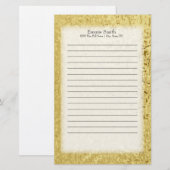 Persoonlijk goud en wit briefpapier (Voorkant / Achterkant)