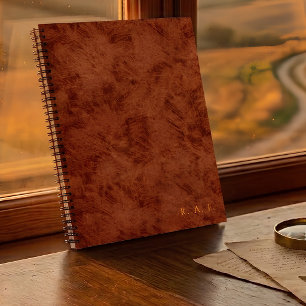 Persoonlijk gouden amber monogramnotitieboek notitieboek