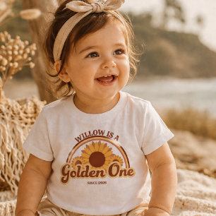 Persoonlijk gouden één verjaardagsshirt meisje ret