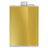 Persoonlijk gouden golf met monogram heupfles (Achterkant)