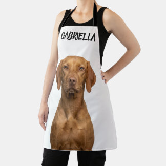 Persoonlijk gouden Vizsla-hondenfoto-schort Schort