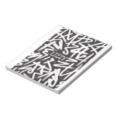 Persoonlijk Graffiti Naam Patroon — Aangepast Sted Notitieblok (Gedraaid)