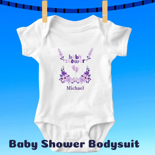 Persoonlijk Grappig Babyfeest Bloemmotief Romper